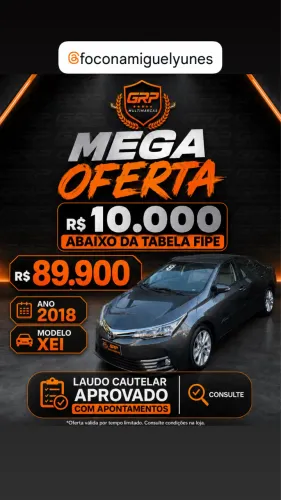 Toyota Corolla XEI 2.0 Flex 16V Aut. 2018