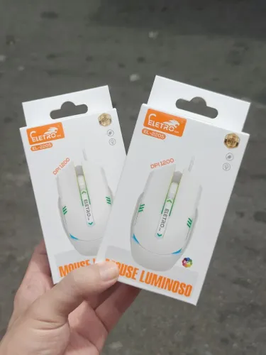 Mouse gamer branco usb - entrega em slz e região