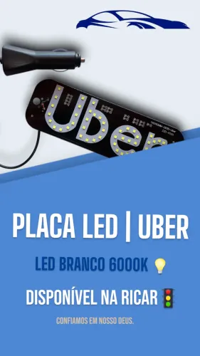 PLACA UBER DESCORATIVO | LED