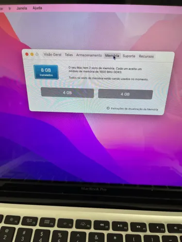 MacBook Pro 2012, 8Gb de memória, ssd