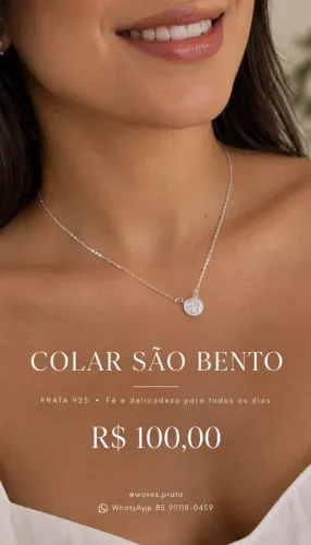 Colar São Bento Prata 925