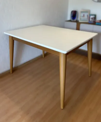 Mesa de Jantar Retangular Branca