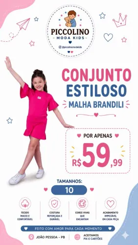 Conjunto estiloso tam 10
