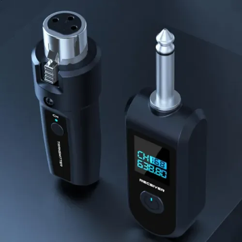 Receptor e Transmissor sem Fio para Microfone ou Violão XLR