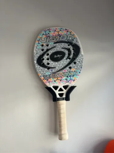 Raquete de Beach Tennis Vision Pro Super Carbon Alex Mingozzi - Excelente Estado