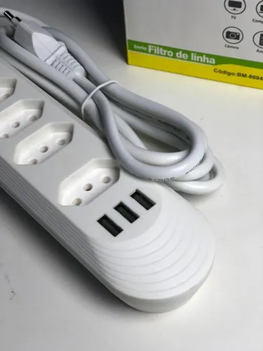 Extensão Tomada B-MAX - Filtro de Linha BM-8694A.