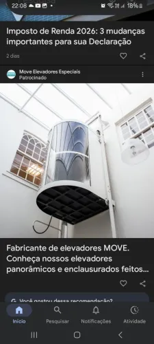 Elevador panoramico eletromecânico Externo