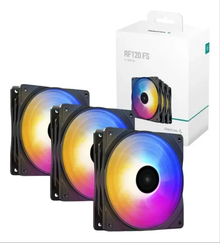 Kit Fan Cooler Ventoinha 3un + Hub Deepcool 120mm - Rf12Ofs
