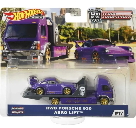 HOT WHEELS TEAM TRANSPORT PORSCHE RWB + AERO LIFT