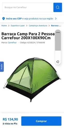 Barraca,Camping 02 Lugares