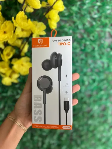Fone de ouvido intra-auricular com fio TipoC.