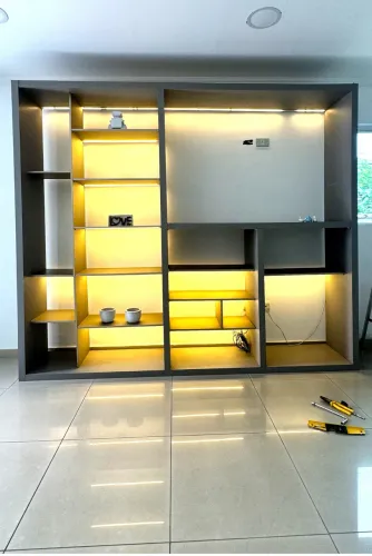 Estante iluminada com led para sala