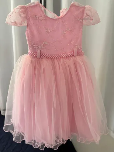 Vestido de Festa Rosê Infantil 