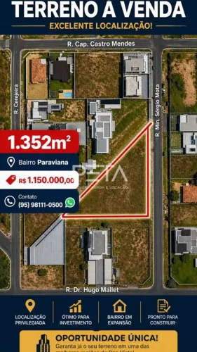 Lote/Terreno, Paraviana - Boa Vista