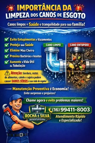 Limpeza preventiva dos canos de esgoto é muito importante e sua saúde agradece!!!e