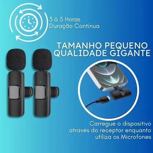 Microfone de lapela - 2 unidades (entregamos)
