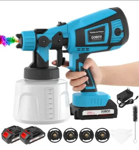 PISTOLA PULVERIZADORA A BATERIA VEM 2 NOVA USEI 1 VEZ