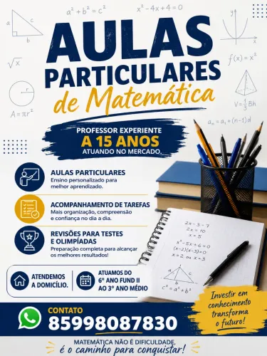 AULA PARTICULAR DE MATEMÁTICA 