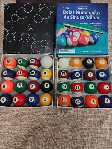 2 jogos de Bolas de sinuca numeradas