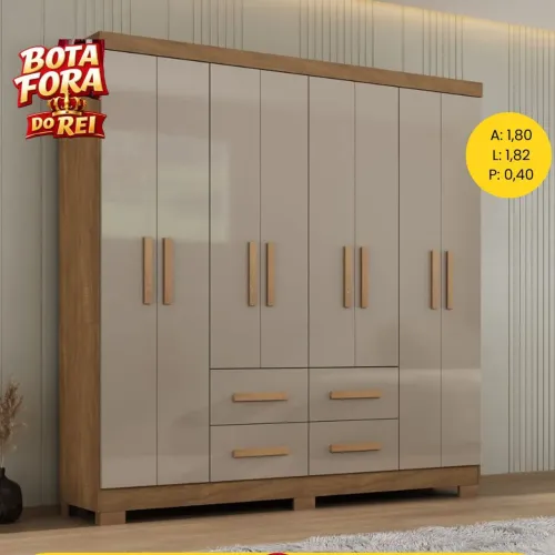 PROMOÇÃO URGENTE - Guarda-Roupa de CASAL com 8 PORTAS 4 GAVETAS Disponível