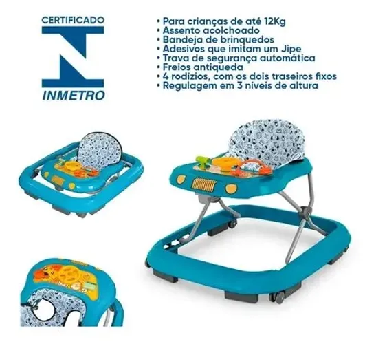 Andador Infantil de Bebê Tutti Bady Azul