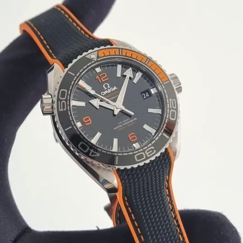 Relógio automático omega Seamaster laranja preto novo
