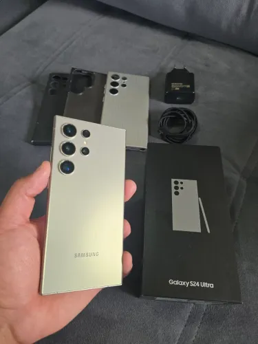 S24 ULTRA de 256gb completo na cor Titânio cinza