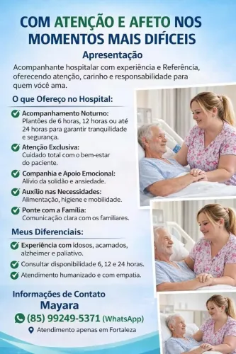 Cuidadora/acompanhante Hospitalar 