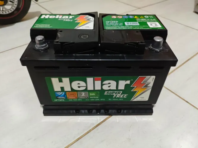 Bateria 75 amperes Heliar com garantia Valor a base de troca 