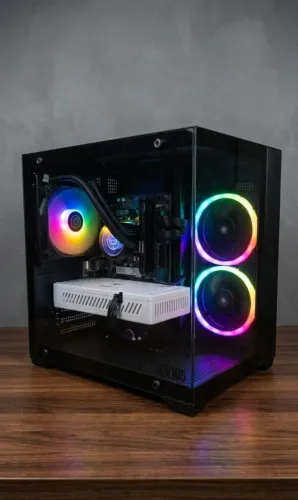PC GAMER I5 10400 16GBDDR4 RX5808GBWHITE NVME 256GB COM NOTA FISCAL E GARANTIA