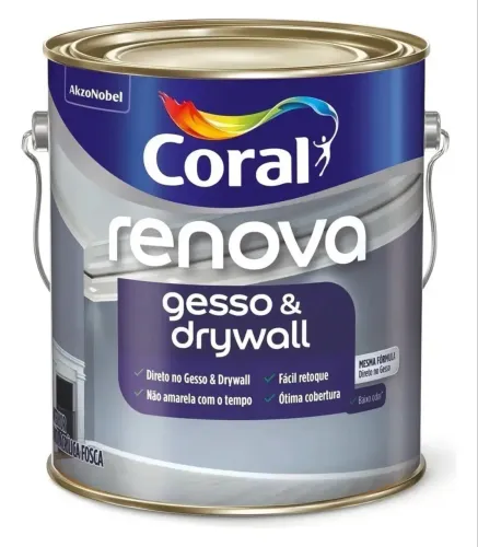Tinta acrílica Direto no Gesso&Drywall coral branco 3,6L