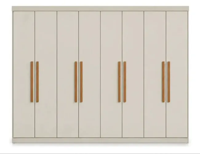 Guarda-Roupa Casal Paris 8 Portas 4 Gavetas Branco