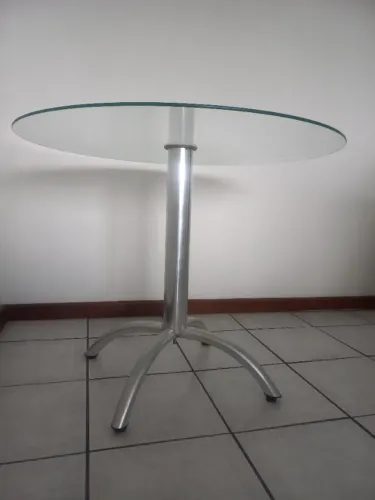 Mesa Tampo de Vidro 90cm