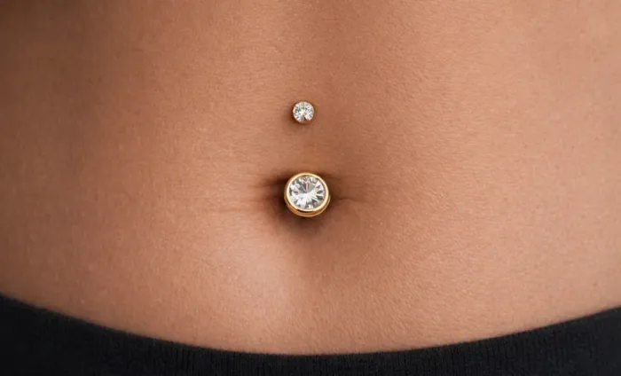 Piercing para umbigo de ouro