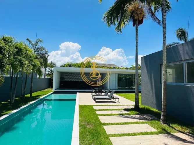 Casa em Condomínio para Locação em Camaçari, Busca Vida (Abrantes), 4 dormitórios, 4 suíte