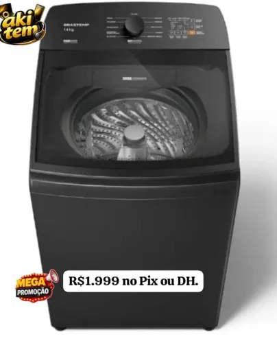 MAQUINA DE LAVRA BRASTREMP 14 KILOS- LACRADA COM NOTA E GARANTIA PELO FABRICANTE