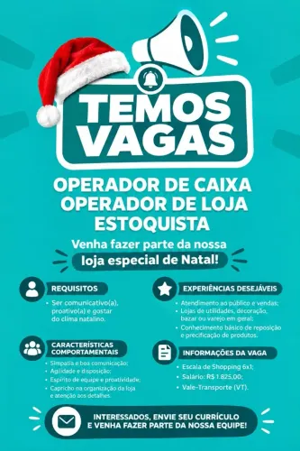 ESTAMOS CONTRATANDO EXTRA NATAL