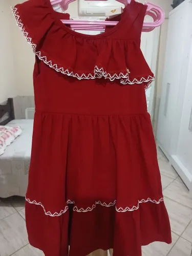 Vestido infantil vermelho