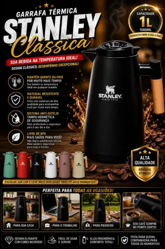 Garrafa Térmica Premium 1L - Estilo, Luxo e Performance ?