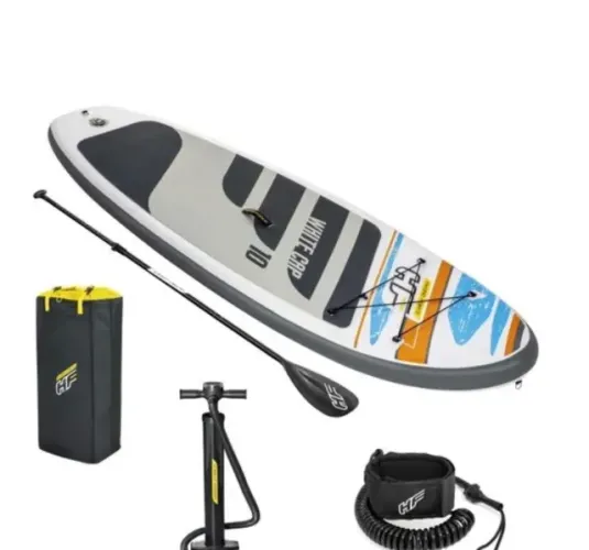 Prancha de Stand Up Inflável White Cap com Remo + Bomba de Ar e Bolsa Bestway
