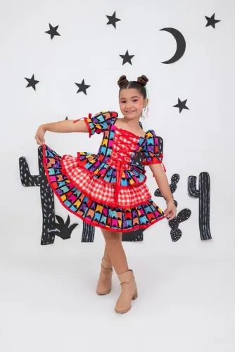 Vestido junino 12 anos