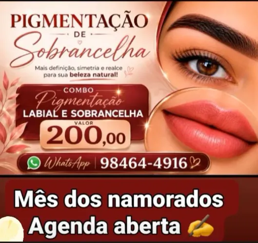 Pigmentação labial e sombrancelha
