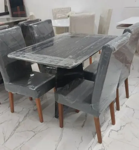 Conjunto Mesa e Cadeiras P.R.O.M.O.Ç.Ã.O Mesa Preta Cadeira Preta 120x80