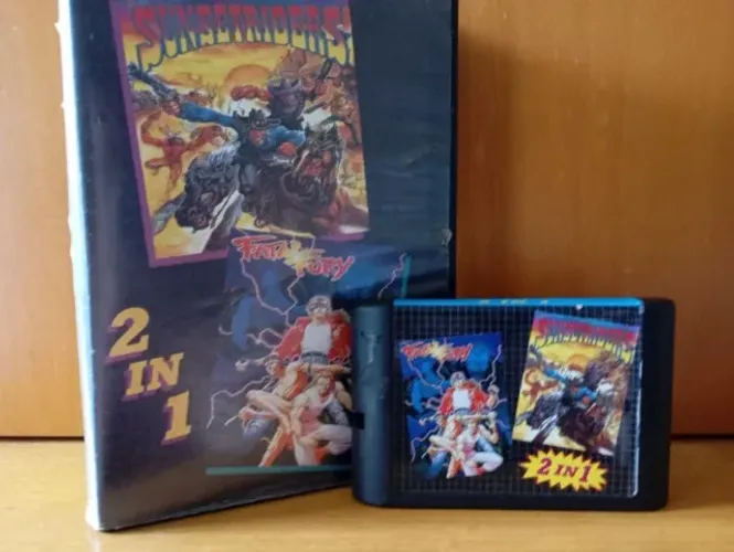 2 em 1 Fatal Fury e Sunsetriders para Mega Drive