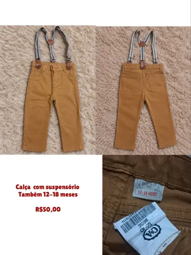 Calça com suspensório