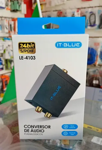 Conversor De Áudio Digital Para Analógico Ótico Toslink/Coaxial Para RCA - Novo