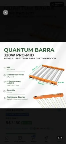 Led para cultivo.