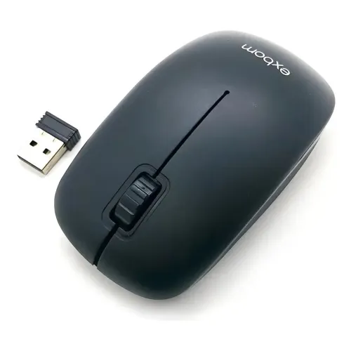 Mouse Sem Fio Exbom Preto Pc, Notebook, TV Etc