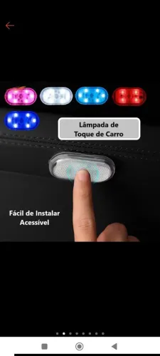 Lâmpada teto de carro led