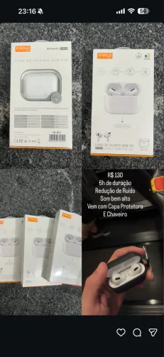 Fones de ouvido Bluetooth premium Apple